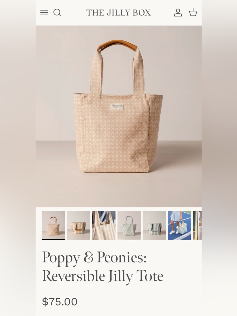 Poppy & Peonies Light Pink Dot-Pattern Tote - Picture 4 of 4